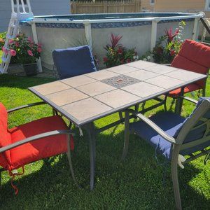 Aluminum table and chairs
